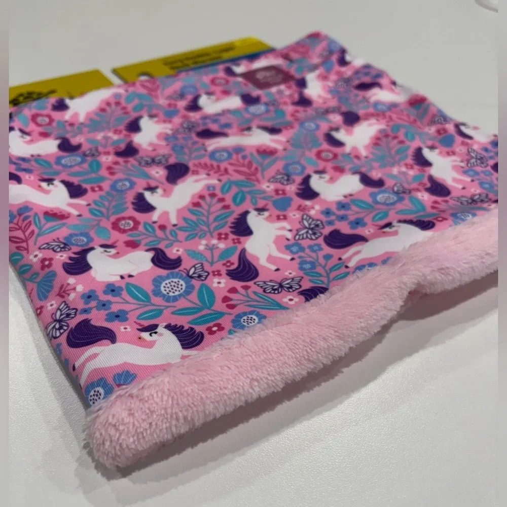 Turtle Fur Kids Printed Comfort Shell Toddlers Neck Warmer Lined Plush Pink NWT